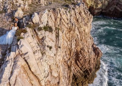 Scatto drone aereo sul mare