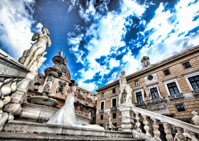 Sposa in posa Piazza Pretoria Palermo